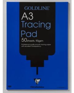 GOLDLINE PROFESSIONAL TRACING PAD 90GSM ACID-FREE PAPER 50 SHEETS A3 REF GPT1A3Z [PACK 5]