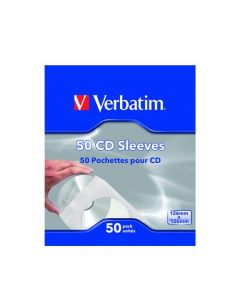 Verbatim CD/DVD Sleeves Paper (Pack of 50) 49992