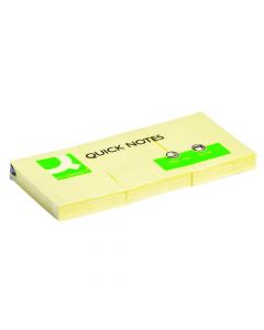 Q-CONNECT QUICK NOTES 38 X 51MM YELLOW (PACK OF 12) KF10500