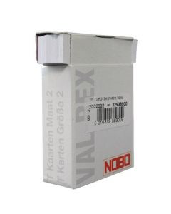 NOBO T-CARD SIZE 2 48 X 85MM WHITE (PACK OF 100) 2002002