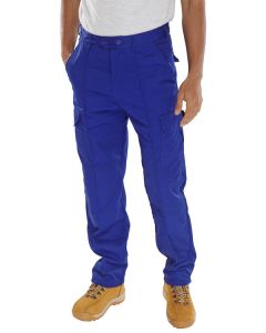 BEESWIFT POLY COTTON WORK TROUSERS  ROYAL BLUE 38 (PACK OF 1)