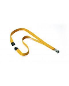 DURABLE TEXTILE LANYARD WITH SNAP HOOK 15MM OCHRE (PACK OF 10) 8127135