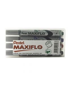 PENTEL MAXIFLO WHITEBOARD MARKER FINE ASSORTED (PACK OF 4) YMWL5S-4