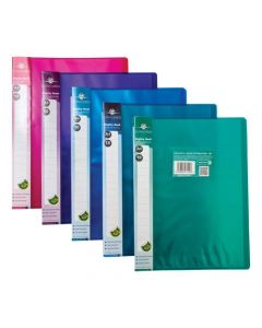 CONCORD DISPLAY BOOK POLYPROPYLENE 10 POCKETS A4 ASSORTED REF 7140-PFL