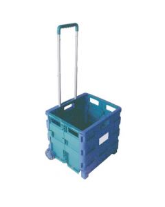 FOLDING CONTAINER TROLLEY BLUE /GREEN 356684