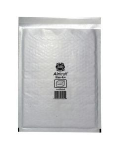 JIFFY AIRKRAFT POSTAL BAGS BUBBLE-LINED PEEL AND SEAL SIZE 4 240X320MM WHITE REF JL-AMP-4-10 (PACK 10)