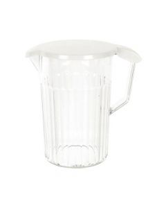 CLEAR POLYCARBONATE 1.4 LITRE JUG WITH LID (COMPLETELY DISHWASHER SAFE) PC64CW