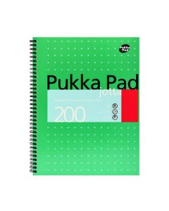 PUKKA PAD RULED WIREBOUND METALLIC JOTTA NOTEBOOK 200 PAGES A4 (PACK OF 3) JM018