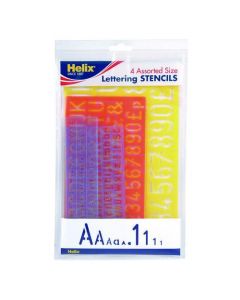 HELIX LETTERING STENCIL SET OF 4 ASSORTED SIZES (PACK OF 5) H40891