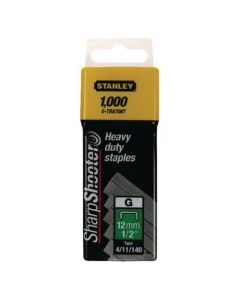 STANLEY SHARPSHOOTER HEAVY DUTY 12MM 1/2IN TYPE G STAPLES (PACK OF 1000) 1-TRA708T