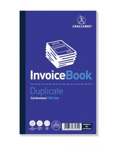 CHALLENGE CARBONLESS DUPLICATE INVOICE BOOK 100 SETS 210X130MM (PACK OF 5) 100080526