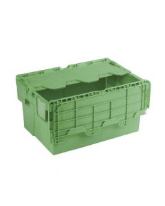 ATTACHED LID CONTAINER 54L GREEN 360330