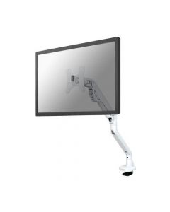 NewStar Single Flat Screen Monitor Arm White 32" Tilt, Swivel & Rotatable
