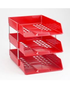 AVERY BASICS LETTER TRAY STACKABLE VERSATILE A4 FOOLSCAP RED REF 1132RED (PACK OF 1)