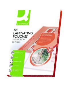 Q-CONNECT A4 LAMINATING POUCH 200 MICRON (PACK OF 100) KF04115