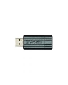 VERBATIM STORE N GO PINSTRIPE USB 2.0 DRIVE 128GB BLACK 49071