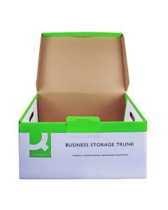 Q-CONNECT BUSINESS STORAGE TRUNK BOX W374XD540XH245MM WHITE (PACK OF 10 BOXES) KF21663