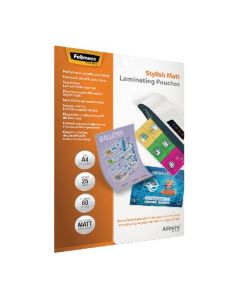 FELLOWES ADMIRE A4 LAMINATING POUCHES MATTE (PACK OF 25) 5602101
