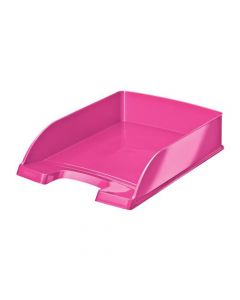 LEITZ BRIGHT LETTER TRAY STACKABLE GLOSSY METALLIC PINK REF 52263023 (PACK OF 1)