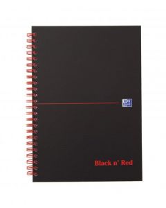 BLACK N' RED RULED WIREBOUND HARDBACK NOTEBOOK 140 PAGES A5 (PACK OF 5) 846354906