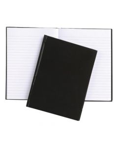 5 STAR OFFICE NOTEBOOK CASEBOUND 70GSM RULED 192PP A6 BLACK [PACK 10]