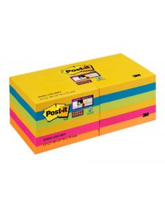 POST-IT SUPER STICKY 76X76MM RIO (PACK OF 12) 654-12SS-RIO