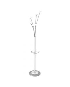 ALBA FESTIVAL COAT STAND SILVER/WHITE - (HIGH CAPACITY COAT STAND WITH UMBRELLA HOLDER) PMFESTY2BC