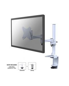 NewStar Single Flat Screen Monitor Arm White 30" Tilt, Swivel & Rotatable