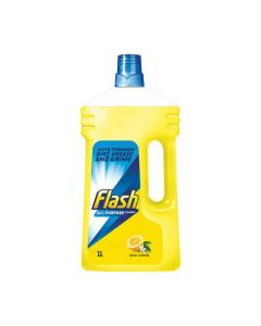 FLASH ALL PURPOSE CLEANER FOR WASHABLE SURFACES 1 LITRE LEMON FRAGRANCE REF 1014073 (PACK OF 1)