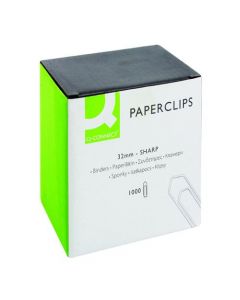 Q-CONNECT PAPERCLIPS NO TEAR 32MM (PACK OF 1000 CLIPS) KF01313