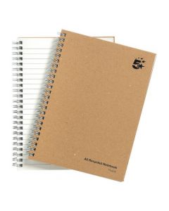 5 STAR ECO NOTEBOOK WIREBOUND 80GSM RULED RECYCLED 160PP A5 BUFF [PACK 5]