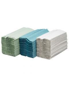 MAXIMA GREEN C-FOLD HAND TOWEL 1-PLY GREEN (PACK OF  15) X 92 SHEETS KMAX5053