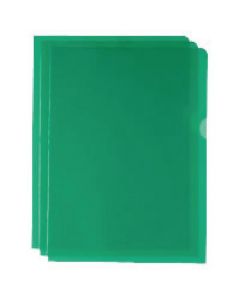 GREEN CUT FLUSH FOLDERS (PACK OF 100 FOLDERS) WX01488