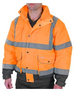 BEESWIFT TWO TONE CONSTRUCTOR BOMBER JACKET ORANGE / NAVY L (PACK OF 1)