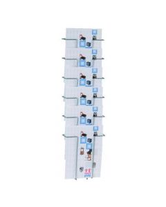 TWINCO SILVER A4 6 COMPARTMENT LITERATURE HOLDER (WALL MOUNTABLE) TW51408