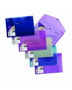 SNOPAKE POLYFILE LITE A4 ASSORTED (PACK OF 5 WALLETS) 15411