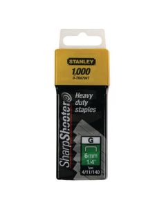 STANLEY SHARPSHOOTER HEAVY DUTY 8MM 5/16IN TYPE G STAPLES (PACK OF 1000) 1-TRA705T