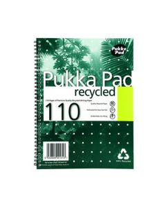 PUKKA PAD RECYCLED RULED WIREBOUND NOTEBOOK 110 PAGES A4 (PACK OF 3) RCA4100