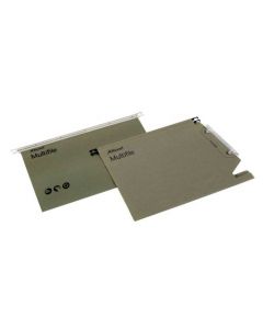 REXEL MULTIFILE LATERAL FILE MANILLA 15MM GREEN (PACK OF 50 FILES) 78080