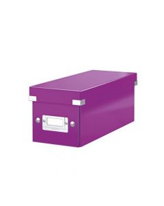 LEITZ WOW CLICK AND STORE CD BOX PURPLE REF 60410062