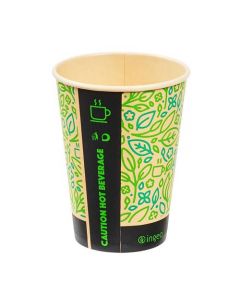 INGEO ULTIMATE ECO BAMBOO 8OZ BIODEGRADABLE DISPOSABLE CUPS REF 0511223 [PACK OF 25 CUPS]