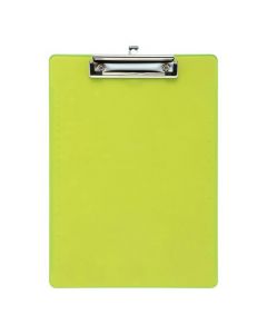 5 STAR OFFICE CLIPBOARD SOLID PLASTIC DURABLE WITH ROUNDED CORNERS A4 LIME GREEN