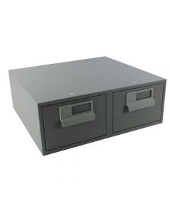 BISLEY CARD INDEX CABINET 152X102MM DOUBLE GREY FCB24