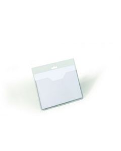 DURABLE VISITOR BADGE 60X90MM TRANSPARENT (PACK OF 20) 8136/19