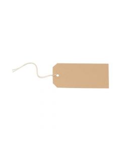 TAG LABELS STRUNG 120X60MM BUFF [PACK 1000]