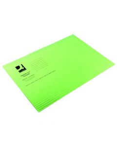 Q-CONNECT SQUARE CUT FOLDER LIGHTWEIGHT 180GSM FOOLSCAP GREEN (PACK OF 100 FOLDERS) KF26031