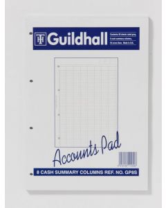 EXACOMPTA GUILDHALL ACCOUNT PAD 8-COLUMN SUMMARY A4 GP8S (PACK OF 1)