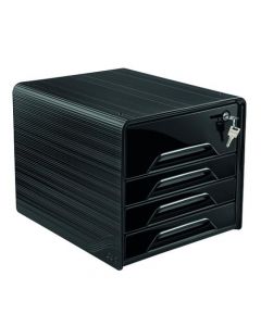 CEP SMOOVE SECURE 4 DRAWER MODULE WITH LOCK BLACK 7-311S BLACK