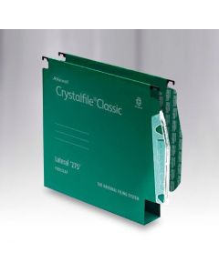 REXEL CRYSTALFILE CLASSIC 30MM LATERAL FILE GREEN PACK OF 50 FILES)  78654