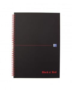 BLACK N' RED RULED WIREBOUND HARDBACK NOTEBOOK 140 PAGES A4 (PACK OF 5) 846354905